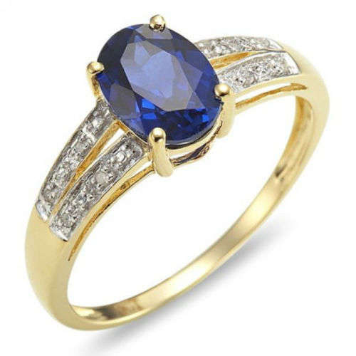 ***WOAW!!!***STUNNING SAPPHIRE YELLOW GOLD RING!!!