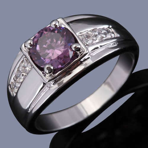 ***WOAW!!!***STUNNING AMETHYST AND TOPAZ WHITE GOLD RING!!!