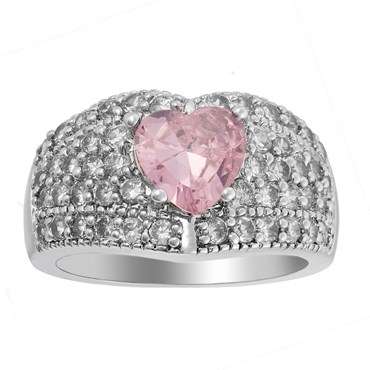 ***WOAW!!!***STUNNING PINK AND WHITE TOPAZES S80 SILVER DRESS RING!!