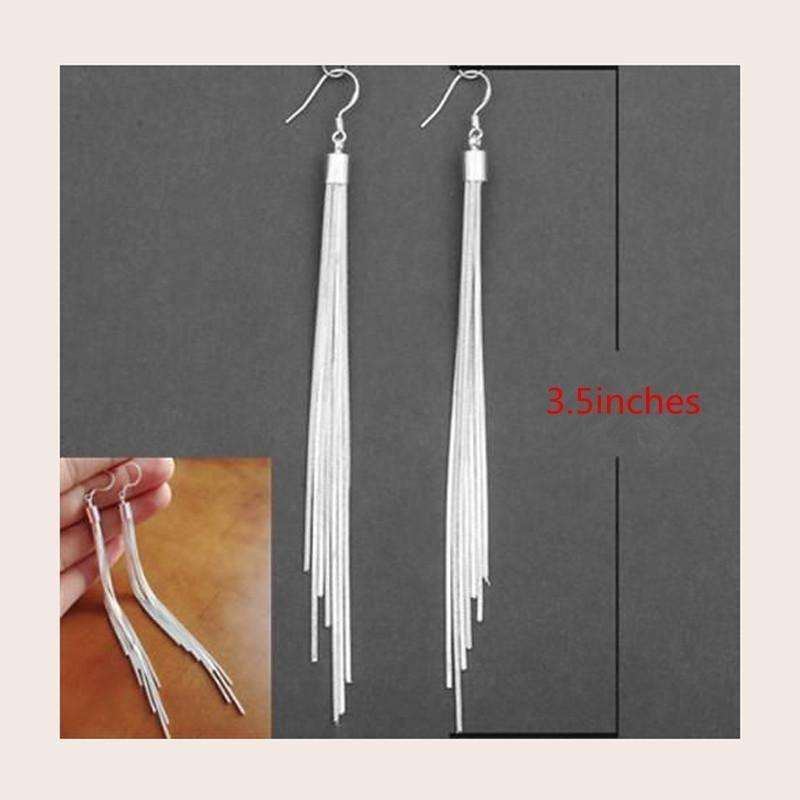 ***GORGEOUS!!!***STUNNING STERLING SILVER TASSEL EARRINGS!