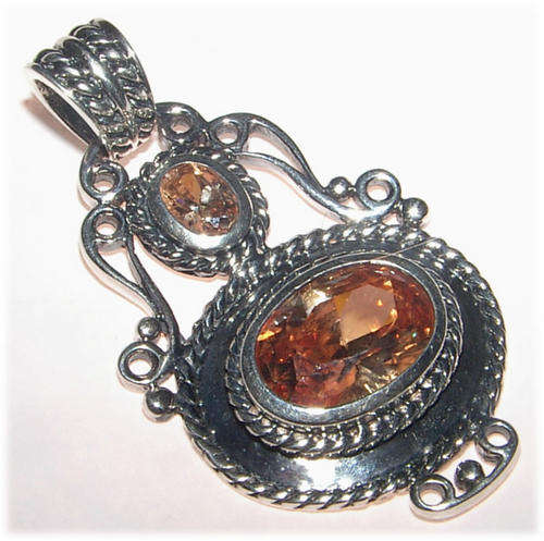 CITRINE STERLING SILVER PENDANT