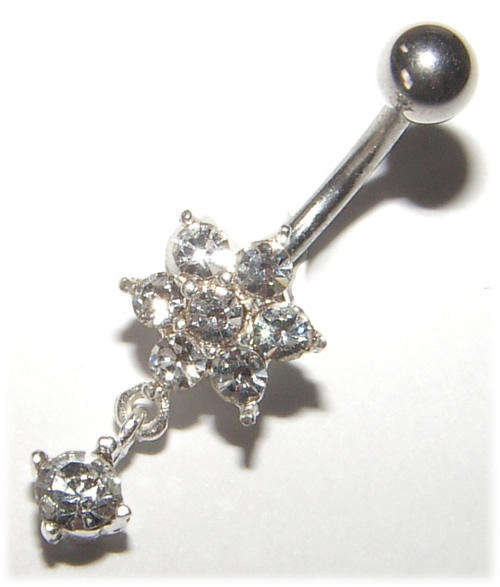 Crystal Dangling Naval Jewellery!