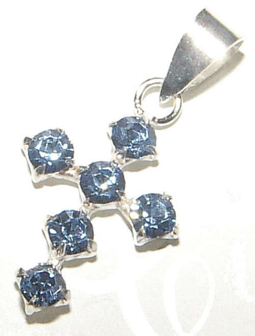 Swarovski Crystal Sterling Silver Cross Pendant!