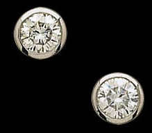 FASHION JEWELLERY - SPARKLING CRYSTAL STUD EARRINGS - 6mm