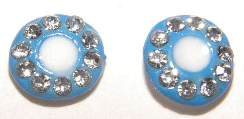 FASHION JEWELLERY - SPARKLING CRYSTAL STUD EARRINGS - 9mm
