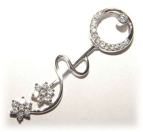 DIAMOND SIMULANT STERLING SILVER PENDANT