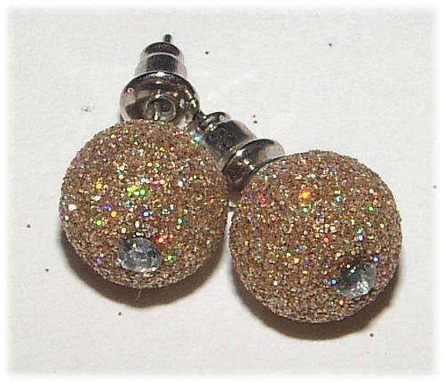 WOAW!!!! - 10.5mm ***GLITTERBALL*** EARRINGS!