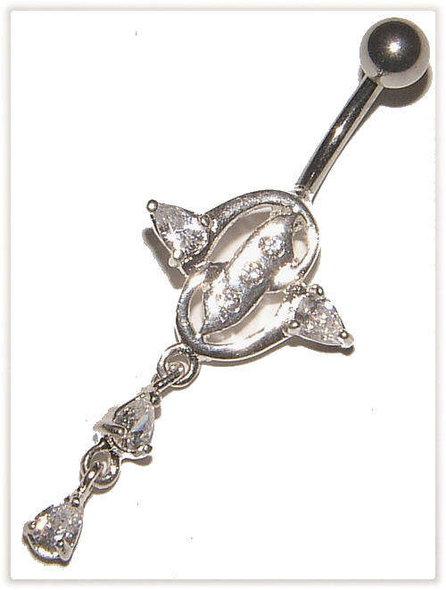 Crystal Dangling Naval Jewellery!