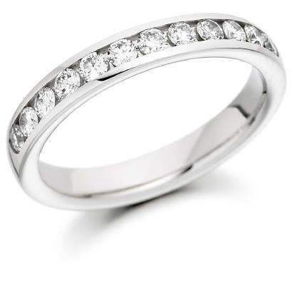 Sterling Silver Eternity Simulated Diamond Ring