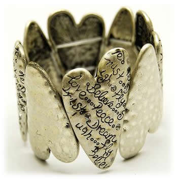 ***STUNNING***STUNNING*** SILVER HEARTS  BRACELET