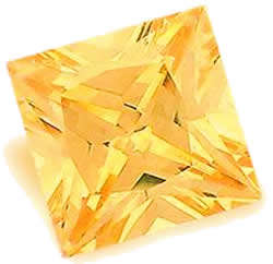 ***AMAZING SPARKLE!!*** PRINCESS CUT YELLOW CUBIC ZIRCONIUM - 5.35cts!!
