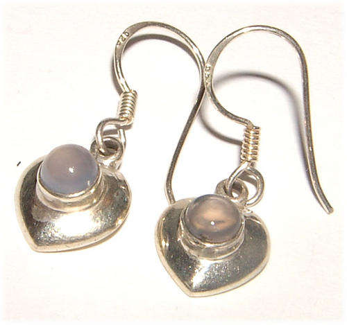 GENUINE MOONSTONE-- STERLING SILVER STUD EARRINGS!