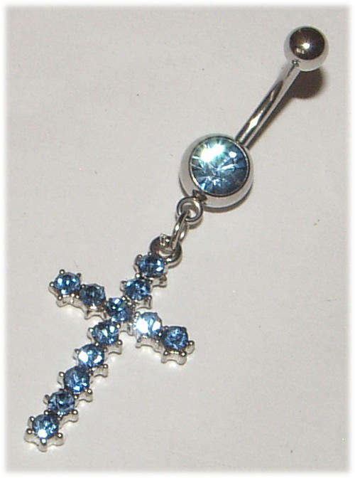 Crystal Dangling Naval Jewellery!