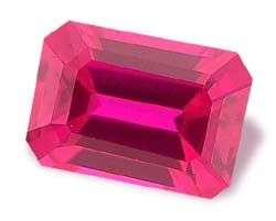 ***BEAUTIFUL*** LAB CREATED RUBY TOP RED OCTAGON CUT -  1.48cts!!