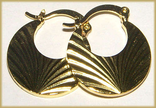 Fashion Jewellery - Fancy GP Creole Hoop Earrings