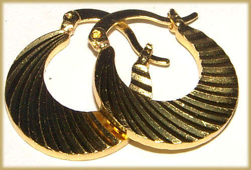 Fashion Jewellery - Fancy GP Creole Hoop Earrings