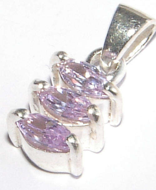 MARQUISE CUT LAVENDER STERLING SILVER PENDANT!