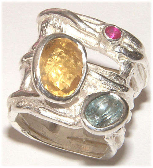 ***NOW ON CRAZY AUCTION!!***SILVERADO BY ARGENTI ORO SA - STUNNING FULLY IMPORTED HAND MADE RING!