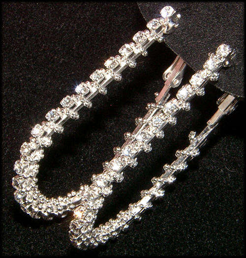 ***NEW!!!***NEW!!!***NEW!!!!***PRETTY RHINESTONE HOOP EARRINGS!!!