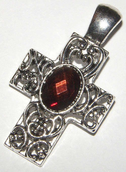 BIG!!! STUNNING SILVER FILIGREE CROSS PENDANT