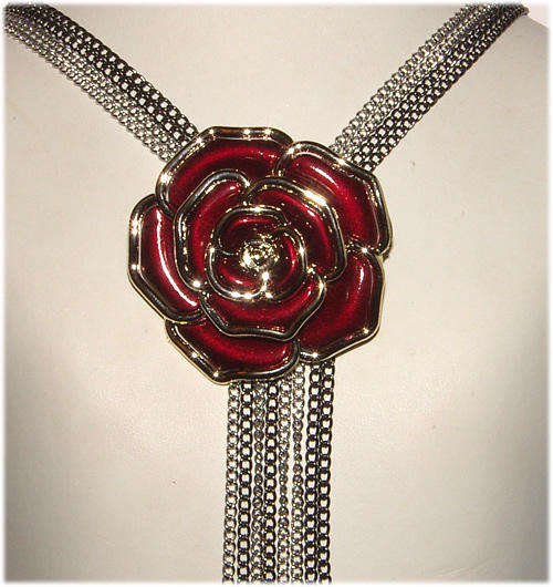 ***FUNCTIONAL AS WELL AS PRETTY!!*** PENDANT/BROOCH ON LONG MULTI-CHAINS!