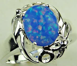 ***NATURAL GEMSTONES!!!***STUNNING NATURAL OPAL IN STERLING SILVER RING!!!