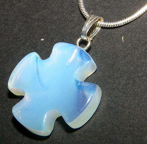 STUNNING NATURAL MOONSTONE FLOWER CROSS PENDANT!!