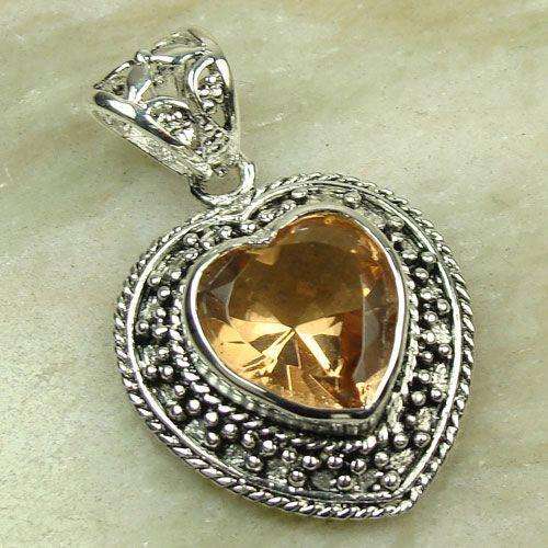 ***NATURAL GEMSTONES!!!***STUNNING NATURAL MORGANITE  IN STERLING SILVER PENDANT!!!