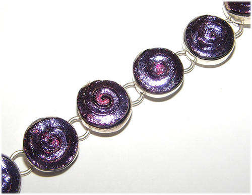 UNIQUE DICHROIC FUSED GLASS JEWELLERY - BEAUTIFUL  BRACELET