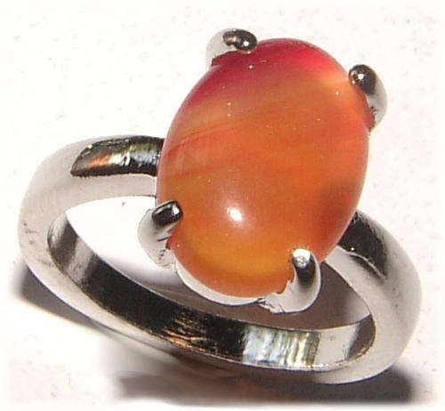 *** AU NATURAL!!*** NATURAL AGATE SILVER  RING - NEW!