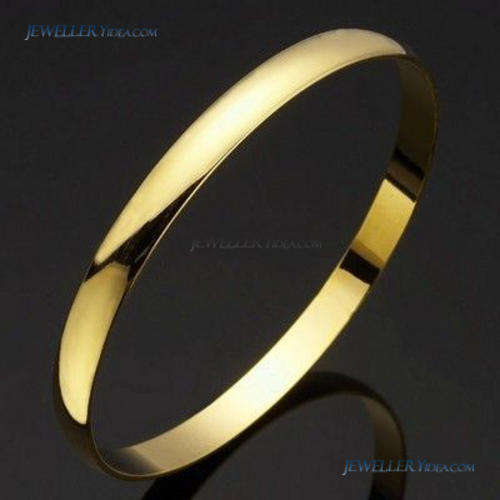 BEAUTIFUL! 9K YELLOW GOLD LAYERED BANGLE - 7mm!