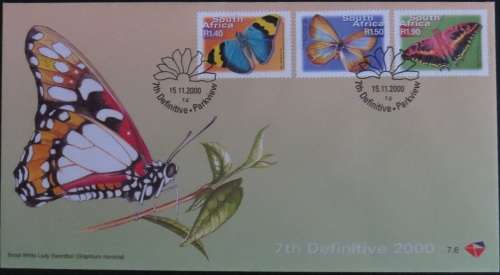 RSA 2000: 7th Def. Issue.  FDC 7.6 and 7.7   Colourful South Africa.