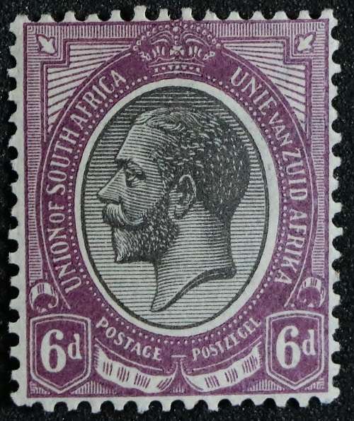 SACC 10b: King George V Def. issue. 6d Black and reddish violet.  M(NH).Excellent.