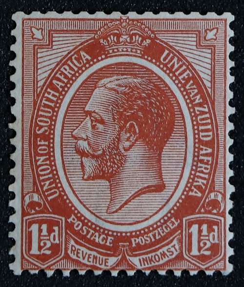 SACC 4f: King George V issue.  1½d dark chestnut with inverted watermark (from booklet). M(NH)