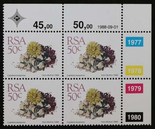 SACC 679:680: 5th Def. Iss. 50c: 90c: 3 Contr. Blks. Diff. Dates and Cyl. Nos. MNH.
