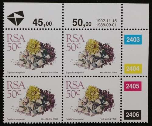 SACC 679:680: 5th Def. Iss. 50c: 90c: 3 Contr. Blks. Diff. Dates and Cyl. Nos. MNH.