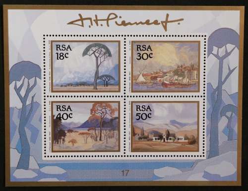SACC 708: Paintings by JH Pierneef. Miniature Sheet No. 17.  4 stamps. M(NH).