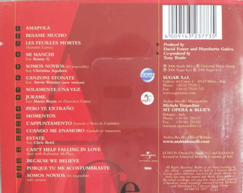 3x Andrea Bocelli CDs