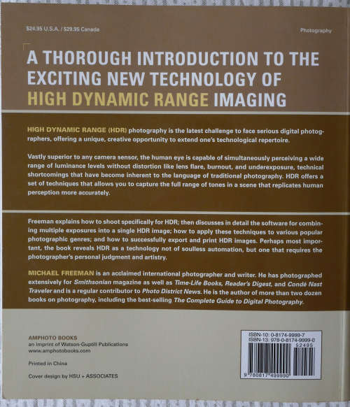 MASTERING HDR PHOTOGRAPHY BY MICHAEL FREEMAN (paperback)