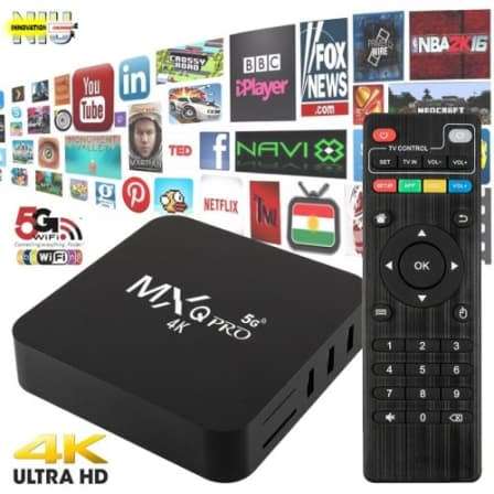 MXQ Pro Android TV Box 4K 5G HD (DSTV NOW and SHOWMAX PRELOADED and UPDATABLE)