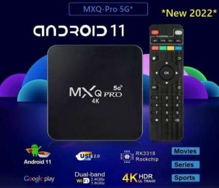 MXQ Pro Android TV Box 4K 5G HD (DSTV NOW and SHOWMAX PRELOADED and UPDATABLE)