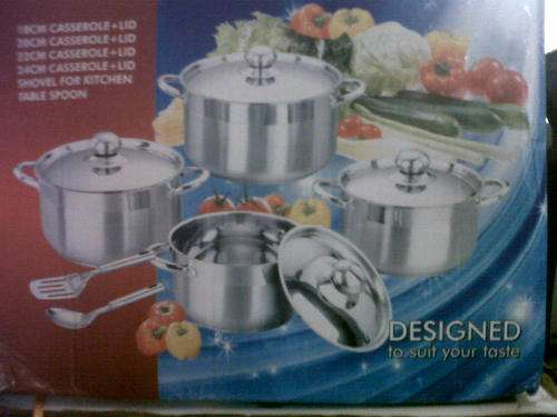 10Pcs  Stainless Steel Cookware Set