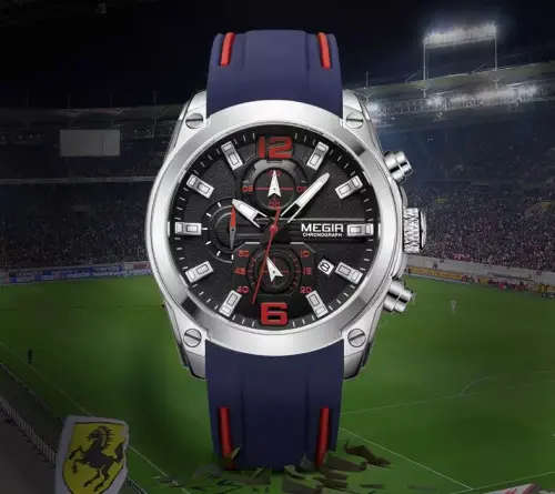 *LOCAL STOCK* MEGIR 2063 MENS SPORTS CHRONOGRAPH WATCH WITH GIFT BOX