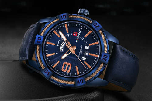 *LOCAL STOCK* NAVIFORCE MENS LEATHER WATCH WITH GIFT BOX