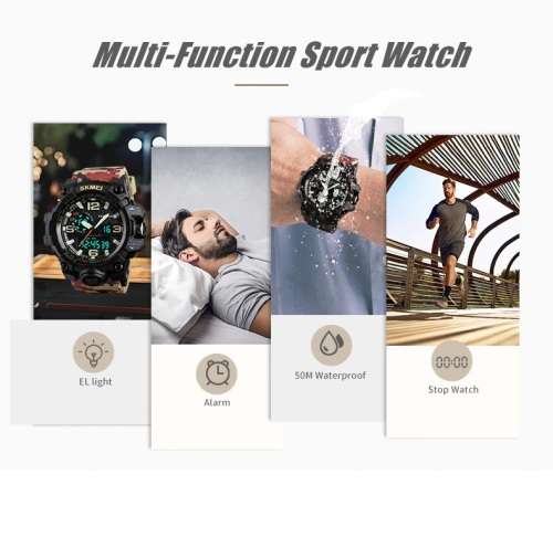 *FREE SHIPPING** SKMEI Men Sport Watches Digital Chronograph Double Time (INCLUDES GIFT BOX)