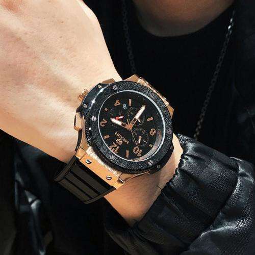 **LOWEST SHIPPING** MEGIR 3002 CHRONOGRAPH MENS BUSINESS WATCH