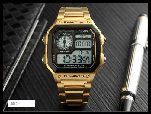 SKMEI DIGITAL GOLD WATERPROOF CHRONOGRAPH WATCH
