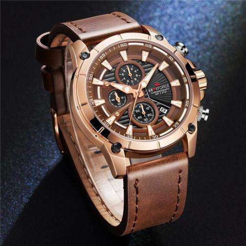 **LOW SHIPPING** ARMIFORCE GENUINE LEATHER CHRONOGRAPH MENS WATCH