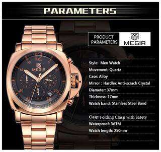 **LOW SHIPPING** MEGIR MENS CHRONOGRAPH WATCH WITH WATCH BOX