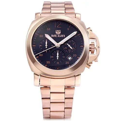 MEGIR MENS FULLY FUNCTIONAL CHRONOGRAPH WATCH WITH WATCH BOX